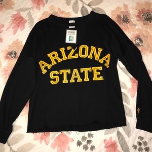 PINK | ASU V-Neck Cutout Sweater